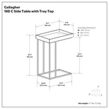 Gallagher - C-Side Table - Walnut Brown