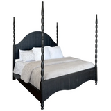 Z Charlie Black King Bed w/ Posts - CHARLKB+CHARLFB+CHARLQPB+CHARLRB