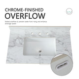 Elegant Sintered Stone Bathroom Vanity Top With Rectangular Undermount Ceramic Sink