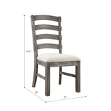 Upholstered Dining Chairs (Set of 2) - Brown - Wood