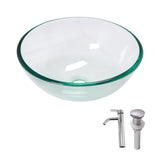Vessel Sink With Faucet And Pop-Up Drain