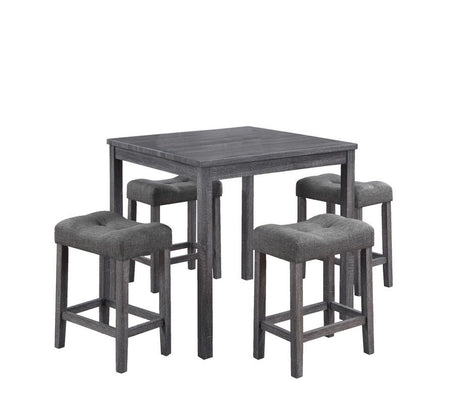 Lucian - Counter Height Pub Table With Tufted Stools