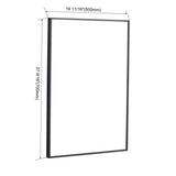 20" Rectangular Wall Mounted Mirror - Black