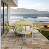 Modern Striped Blocking Single Chairs (Set of 4)