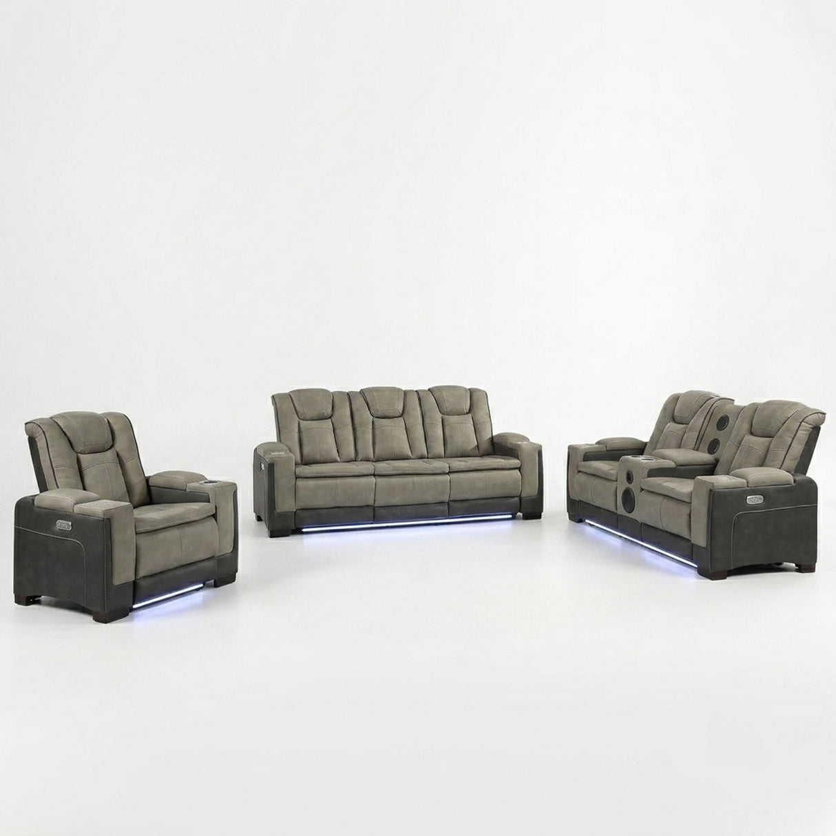 Bruno - Power Reclining Living Room Set With LED Lighting