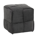 Modern Ottoman Foot Rest With Woven Design