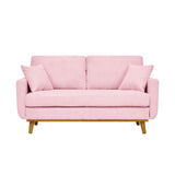Upholstered Loveseat With Arms And Pillows