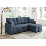 Upholstered Sectional & Pull Out Bed And Chaise Storage