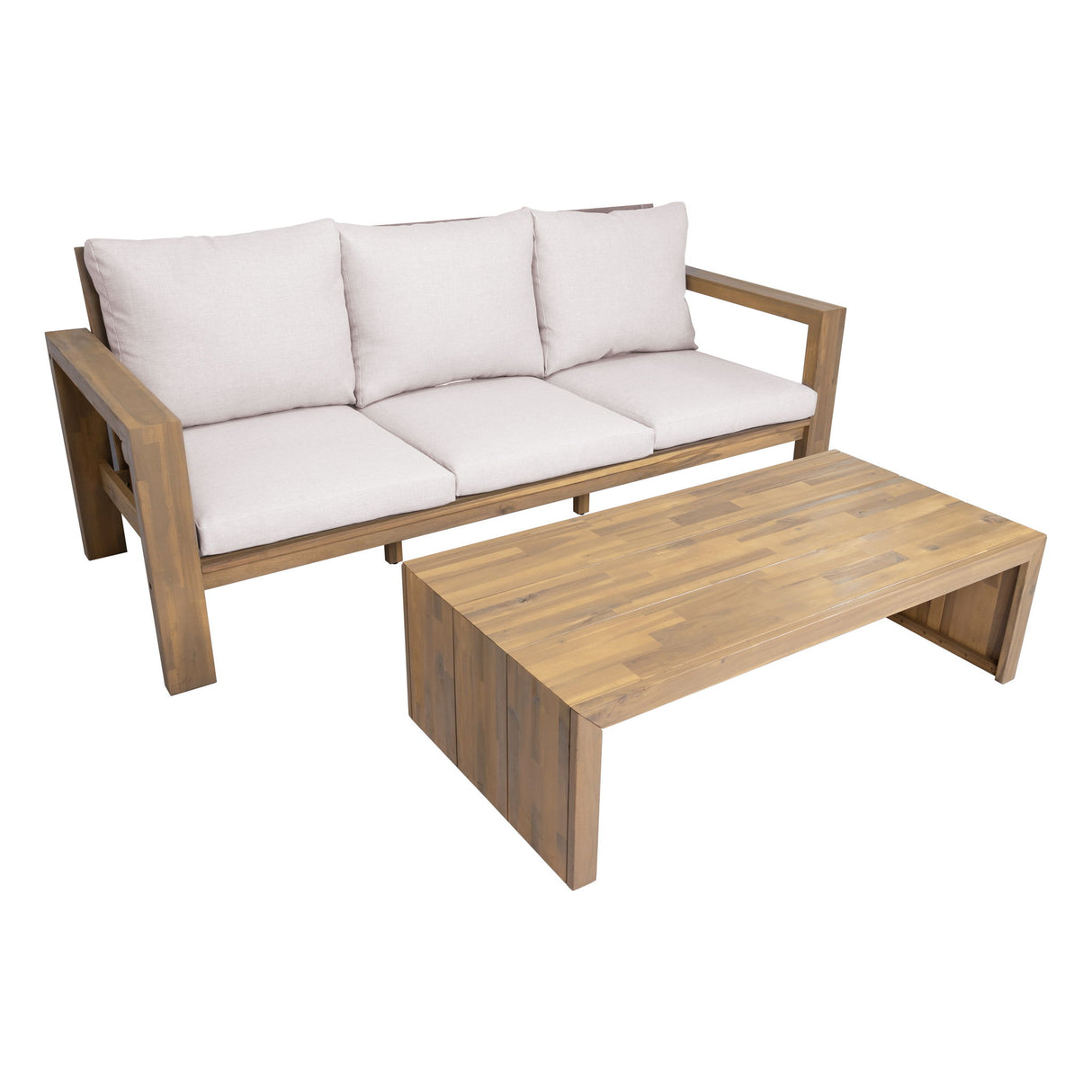 3 Seater Patio Set, Outdoor Sofa & Coffee Table Set