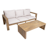 3 Seater Patio Set, Outdoor Sofa & Coffee Table Set