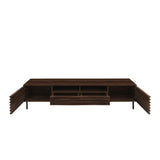 TV Stand For TVs Up To 85" With Closed Storage, Soft Closing Hinges - Walnut