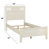 Simple Frame With Headboard And Vertical Carved Design