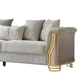 Chateau - Sofa - Cream / Brown