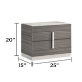 Altima - 2 Drawer Nightstand - Gray