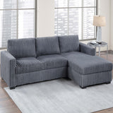 2 Piece Sectional Sofa With Right Arm Chaise And Left Arm Sofa - Dark Gray
