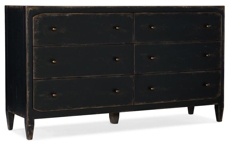 Ciao Bella Six-Drawer Dresser- Black - 5805-90002-99