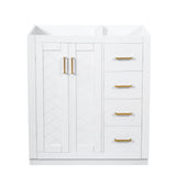 Retro Style Bathroom Vanity With 3 Drawers & Soft-Closing Doors