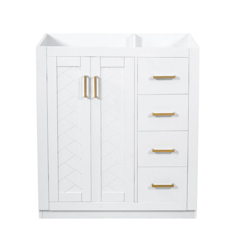 Retro Style Bathroom Vanity With 3 Drawers & Soft-Closing Doors