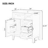 Modern Bathroom Vanity With Sink Combo, 3 Drawers