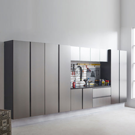 Nova Series - Wall Mounted Utility Storage Garage Cabinet - Dark Gray