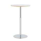 Circular Bar Table - White / Silver