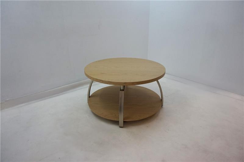 Dacre Round Engineered Wood Top Coffee Table Greige - 720318