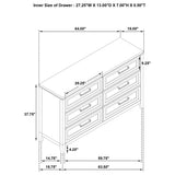 Inverness - 6 Drawer Bedroom Dresser - White
