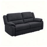 2 Seat Manual Reclining Loveseat With 150° Recline & Footrest - Black