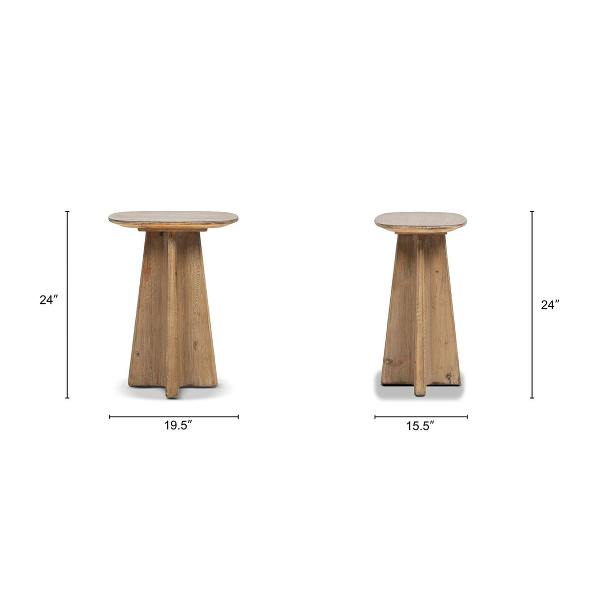 Clarence - Rectangular End Table - Antique Brown