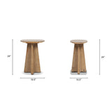Clarence - Rectangular End Table - Antique Brown