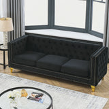 Modern Sofa With Button Tufting, Upholstered Couch For Living Room