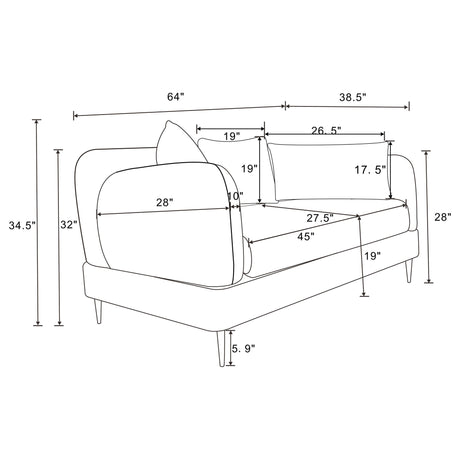 Repley - Track Arm Loveseat