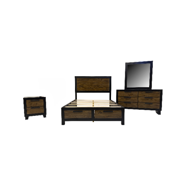 Z Angie Queen Bed Dresser, Mirror & Nightstand - ANGIEQFB+ANGIEQHB+ANGIEQR+ANGIED+ANGIEMR+ANGIENS