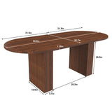 Modern Farmhouse Oval Dining Table With Slim Base