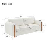 Modern 3 Seater Upholstered Couch Sofa For Living Room