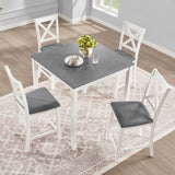 5 Piece Counter Height Dining Table Set With 4 Chairs
