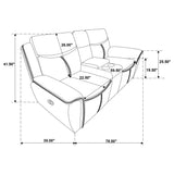 Stanwicke - Motion Reclining Loveseat With Console - Blue