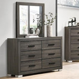 1 Piece Dresser Bar Handle Bedroom Furniture - Gray