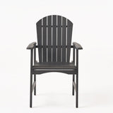 Outdoor Weather Resistant Acacia Wood Adirondack Dining Chairs (Set of 2)