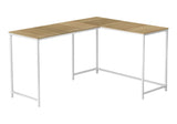 Computer Desk, Home Office, Corner, L Shape, Laptop, Marble Look Contemporary & Modern
