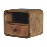 Curved Upper Slot Floating Nightstand