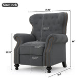 Modern Manual Push Back Recliner Chair