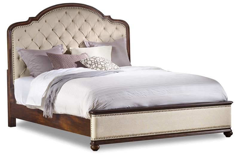 Leesburg California King Upholstered Bed with Wood Rails - 5381-90960