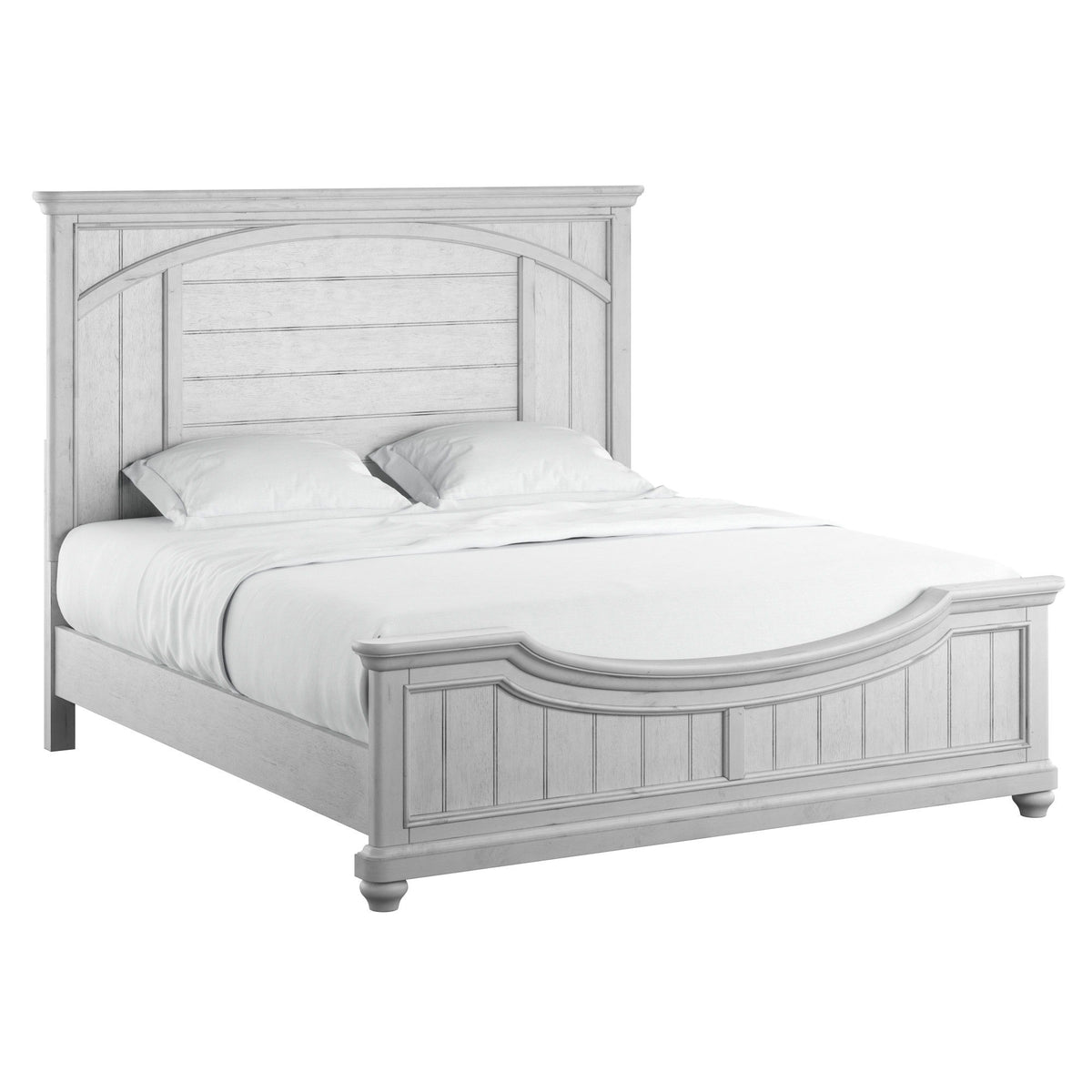 Queen Panel Bed - Gray - Wood