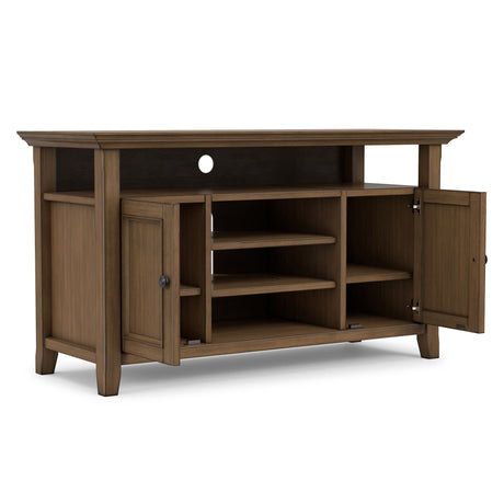 Amherst - TV Media Stand - Rustic Natural Aged Brown