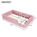 Platform Bed With Guardrail And Charging Station
