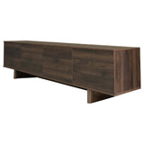 TV Stand For TVs Up To 85", Entertainment Center, Cable Management, Push Openers, Soft Closing Hinges & Adjustable Shelves - Dark Brown