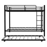 Bunk Bed For Kids, Convertible Frame With Ladders & Guardrail