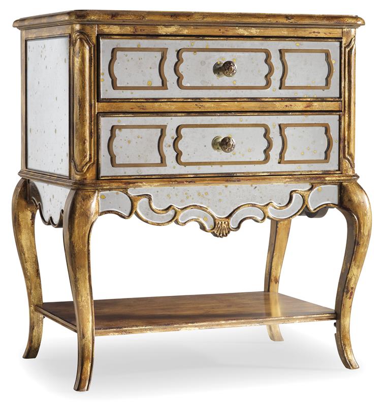 Sanctuary Mirrored Leg Nightstand - Bling - 3016-90015