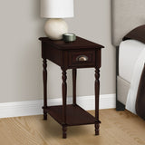 Accent Side Table, 2 Tier, Storage Drawer, Stylish Traditional Design